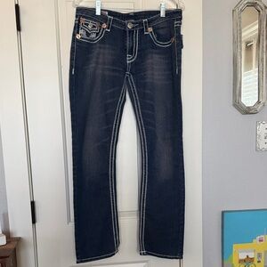 True Religion Indigo Jeans with White Stitching